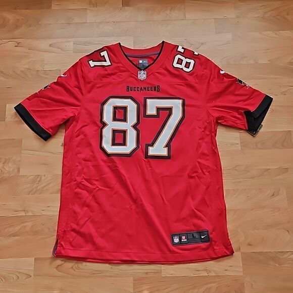 Rob Gronkowski Jersey Tampa Bay Buccaneers Bucs Nike NFL On Field Red Black NWT - Picture 1 of 9